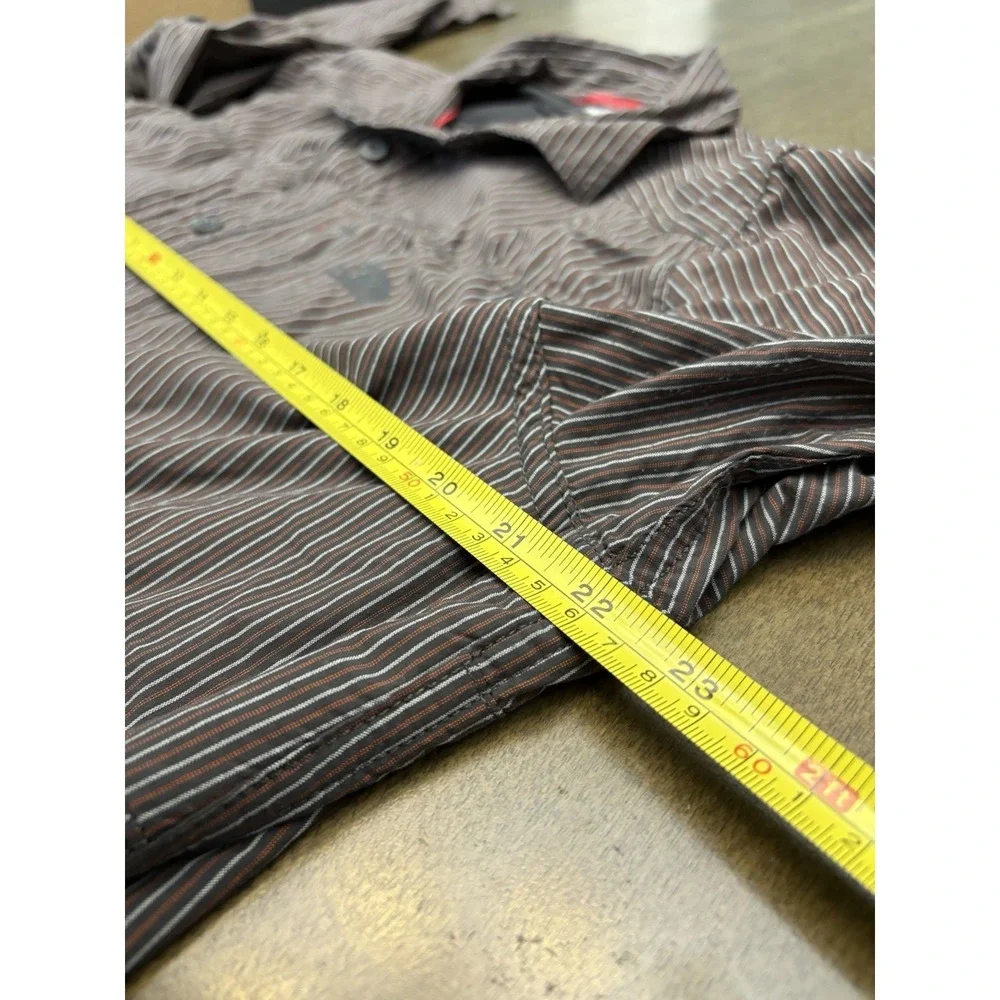 The‎ North Face Shirt Men's Size XL Long Sleeve Button Up Striped Red And Brown